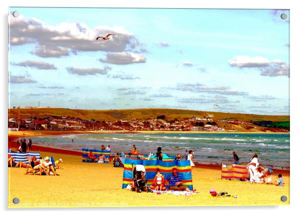 Warm September Day at Swanage Acrylic by john hill