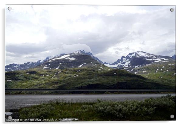 Norway's Soaring Sognefjellet Peaks Acrylic by john hill