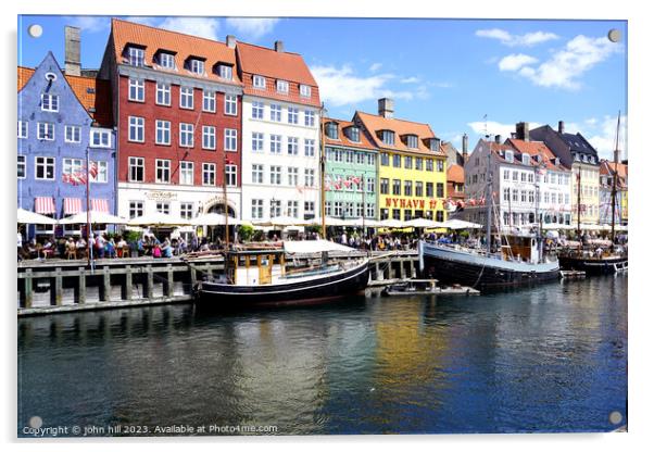 Historic Danish Waterfront Vista Acrylic by john hill