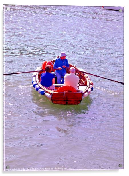 A Nostalgic Voyage: Weymouth's River Ferry Boat Acrylic by john hill