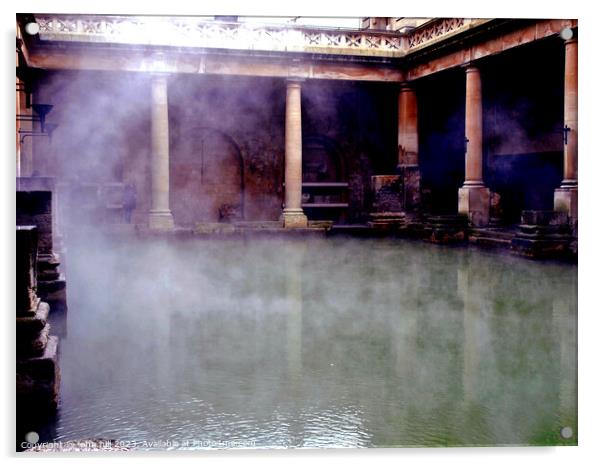 Ancient Roman Baths: Somerset's Timeless Beauty Acrylic by john hill