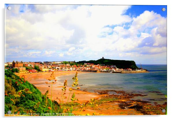 Scarborough's South Bay: A Panoramic Wonder Acrylic by john hill