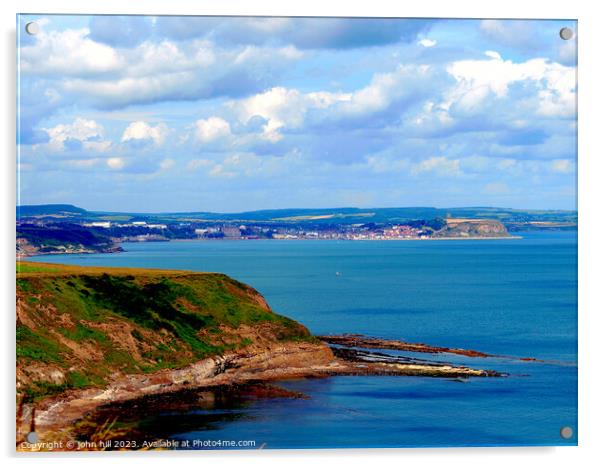 Scarborough bay Yorkshire Acrylic by john hill