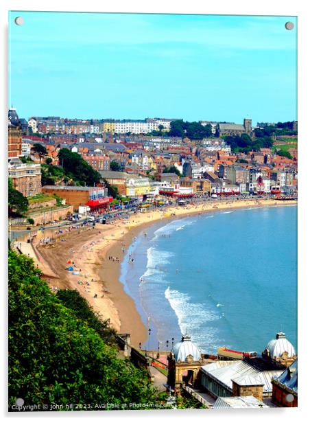 Scarborough South beach Yorkshire Acrylic by john hill