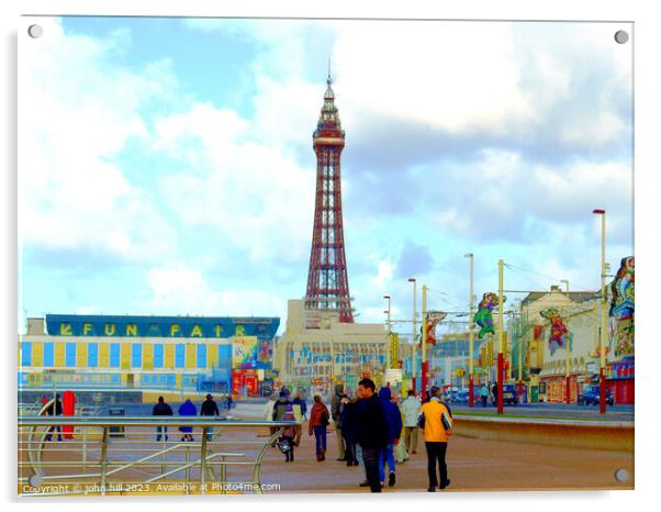 Blackpool Lancashire. Acrylic by john hill