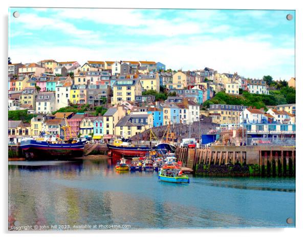 Brixham, Devon. Acrylic by john hill