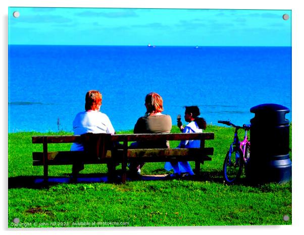 Cliff top view Acrylic by john hill