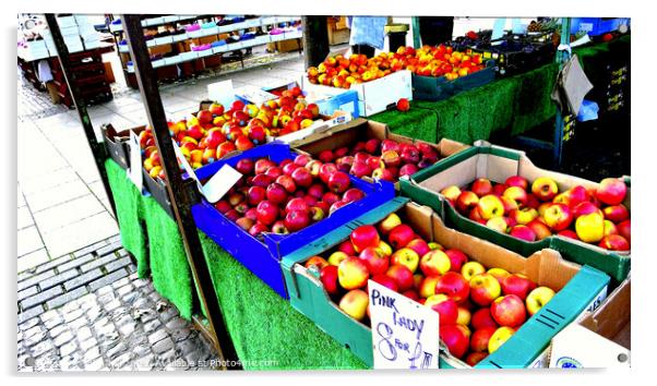 Fresh fruit Market stall Acrylic by john hill