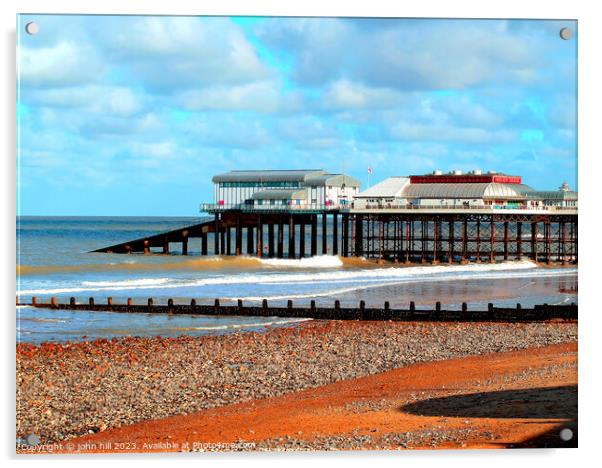 Cromer pier, Norfolk, UK. Acrylic by john hill