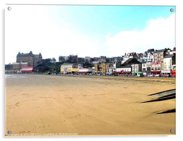 Seafront in November, Scarborough, Yorkshire, UK. Acrylic by john hill