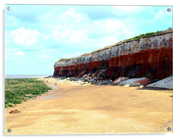 Erosive cliffs, Hunstanton. Acrylic by john hill