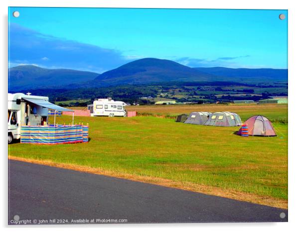 Countryside Camping. Acrylic by john hill