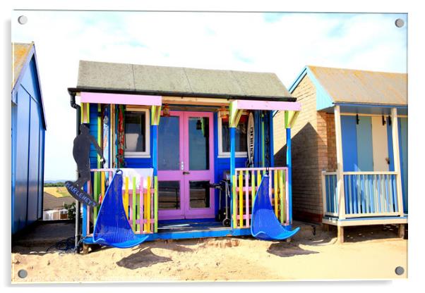 Colorful beach hut Acrylic by john hill