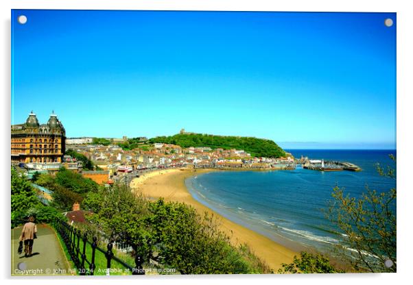 Scarborough South bay, North Yorkshire. Acrylic by john hill