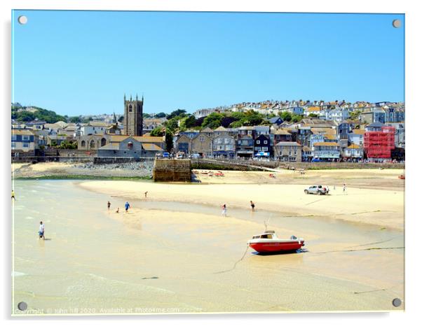 Taken from the harbour pier at St. Ives in Cornwall. Acrylic by john hill