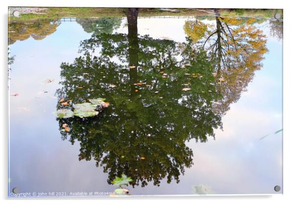 Autumn Reflections. Acrylic by john hill