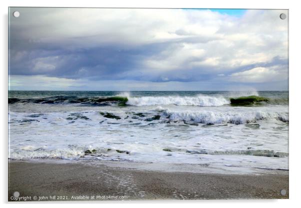 Stormy sea. Acrylic by john hill