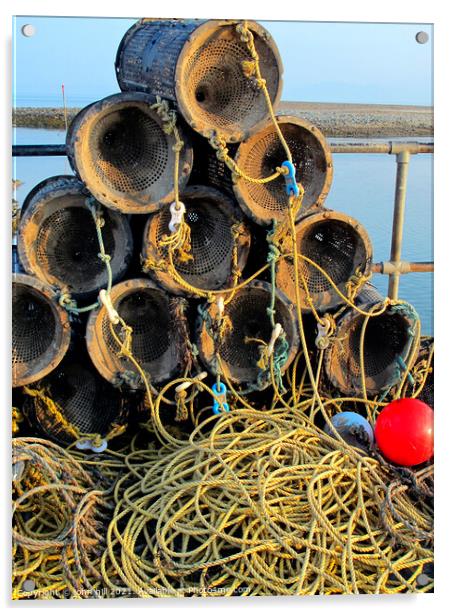 Lobster pots. Acrylic by john hill