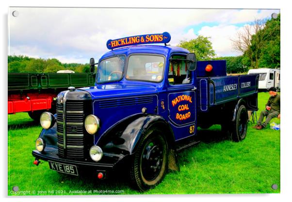 Vintage 1950 Bedford Commercial Truck. Acrylic by john hill