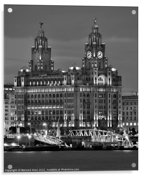 Royal Liver Building Liverpool Acrylic by Bernard Rose Photography