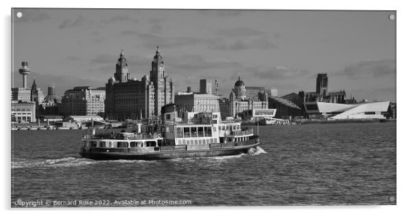 Liverpool Waterfront and the Royal Iris Mersey Fer Acrylic by Bernard Rose Photography