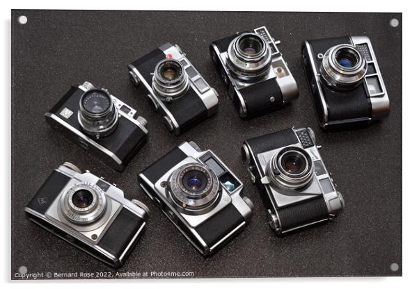 Vintage Rangefinder Camera Collection Acrylic by Bernard Rose Photography