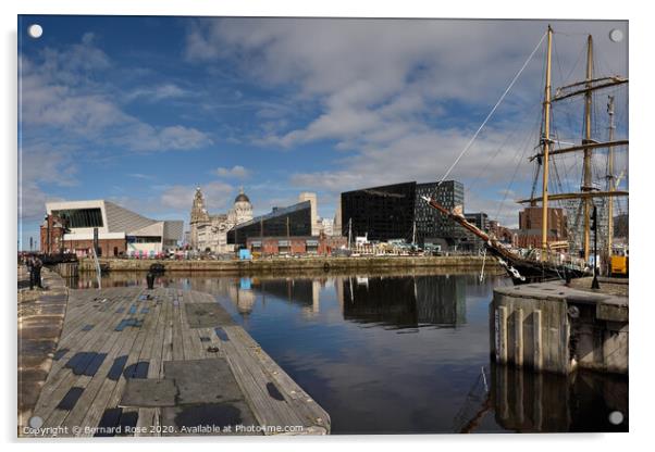 Museum of Liverpool and Pier Head from Albert Dock Acrylic by Bernard Rose Photography