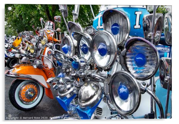 Scooter Headlamps Wall Art Acrylic by Bernard Rose Photography