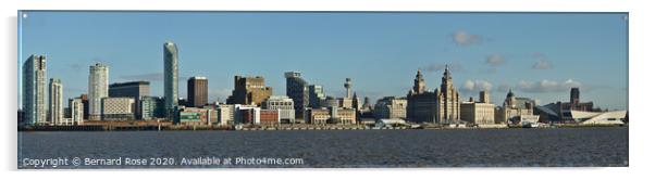 Liverpool Waterfront Panorama Acrylic by Bernard Rose Photography