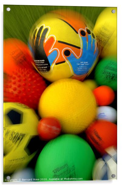 Sports Ball Collective Acrylic by Bernard Rose Photography