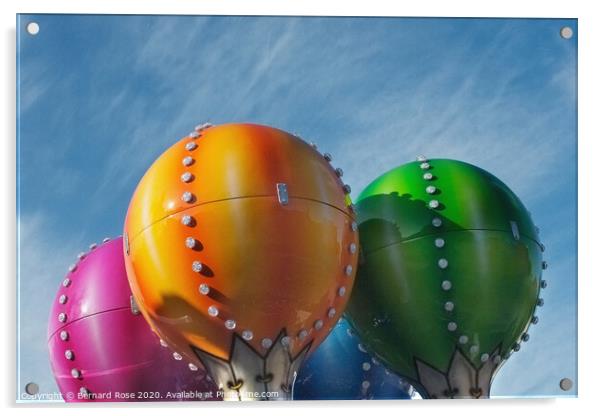 Fairground Ride Spheres Acrylic by Bernard Rose Photography
