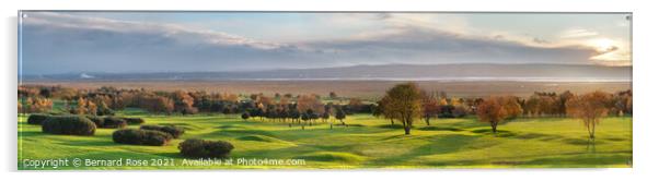 Heswall Golf Course Panorama Acrylic by Bernard Rose Photography