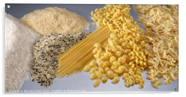 Pasta and Rice Acrylic by Bernard Rose Photography