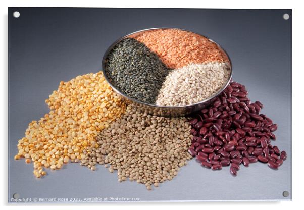 Food Ingredients Pulses Acrylic by Bernard Rose Photography