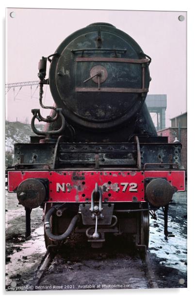 Flying Scotsman from 1973 just returned from USA Acrylic by Bernard Rose Photography