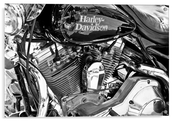 harley davidson motorbike Acrylic by Eddie Howland