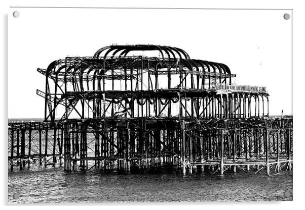  West Pier Brighton Acrylic by Eddie Howland