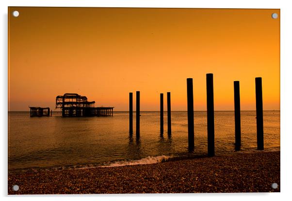  West Pier Brighton Acrylic by Eddie Howland