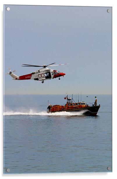 Coastguard Rescue Acrylic by Eddie Howland