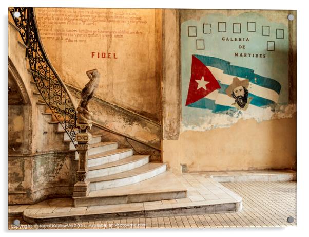 La Guarida Restaurant entrance hall, Calle Concordia, Havana, Cuba Acrylic by Karol Kozlowski