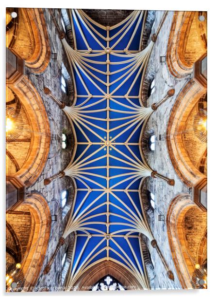 Vault of the St Giles' Cathedral in Edinburgh Acrylic by Karol Kozlowski