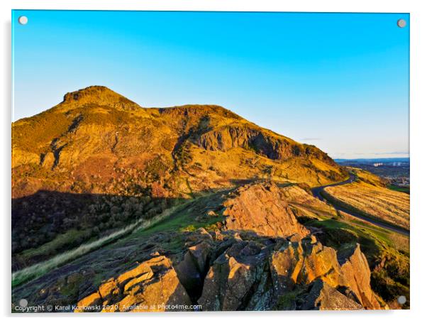  Arthur's Seat in Edinburgh Acrylic by Karol Kozlowski