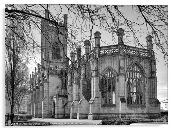 St Luke's church (the 'Bombed Out Church') Acrylic by Andrew Davies