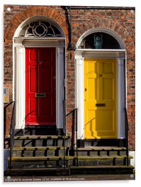 Liverpool Hope Street doors Acrylic by Andrew Davies