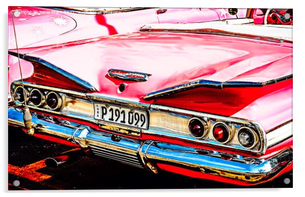 Vintage Pink Bumper Acrylic by Janie Pratt