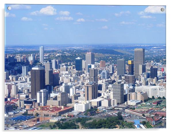 Johannesburg City  Acrylic by Alan Isaac