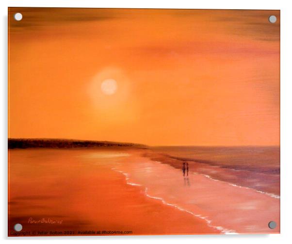 Cadmium Beach, abstract painting by Peter Bolton, 2005.  Acrylic by Peter Bolton