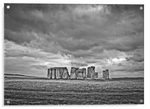 Stonehenge, Wiltshire, UK. Acrylic by Peter Bolton