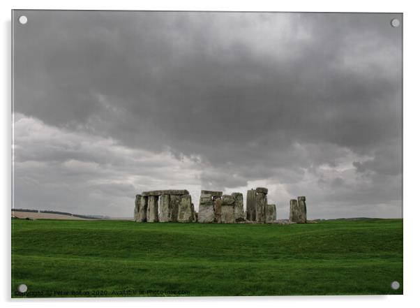 Stonehenge Ancient Monument, Wiltshire, UK. Acrylic by Peter Bolton