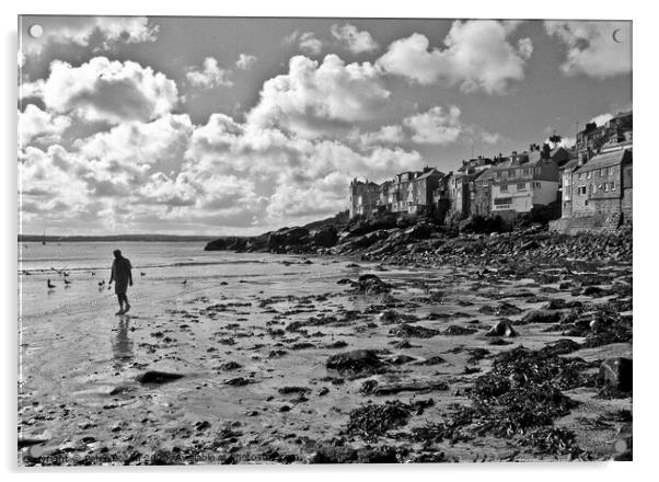 St. Ives Beach, Cornwall, UK. Acrylic by Peter Bolton